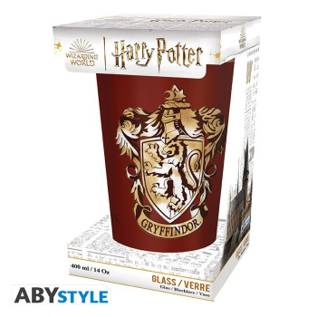 HARRY POTTER - Premium Large Glass - 400ml - Gryffindor 