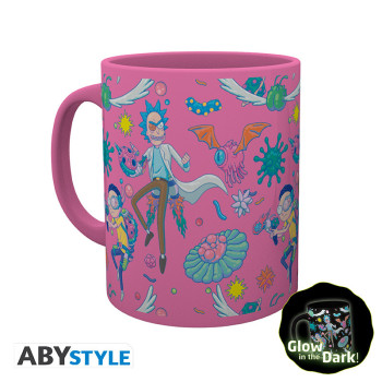 Rick & Morty Pck Glass XXL +Mug+ 2 Coasters"Pattern" 