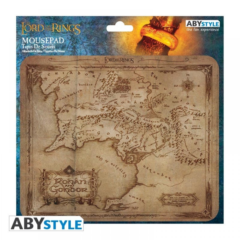 Lord Of The Rings Flexible mousepad - Rohan & Gondor map
