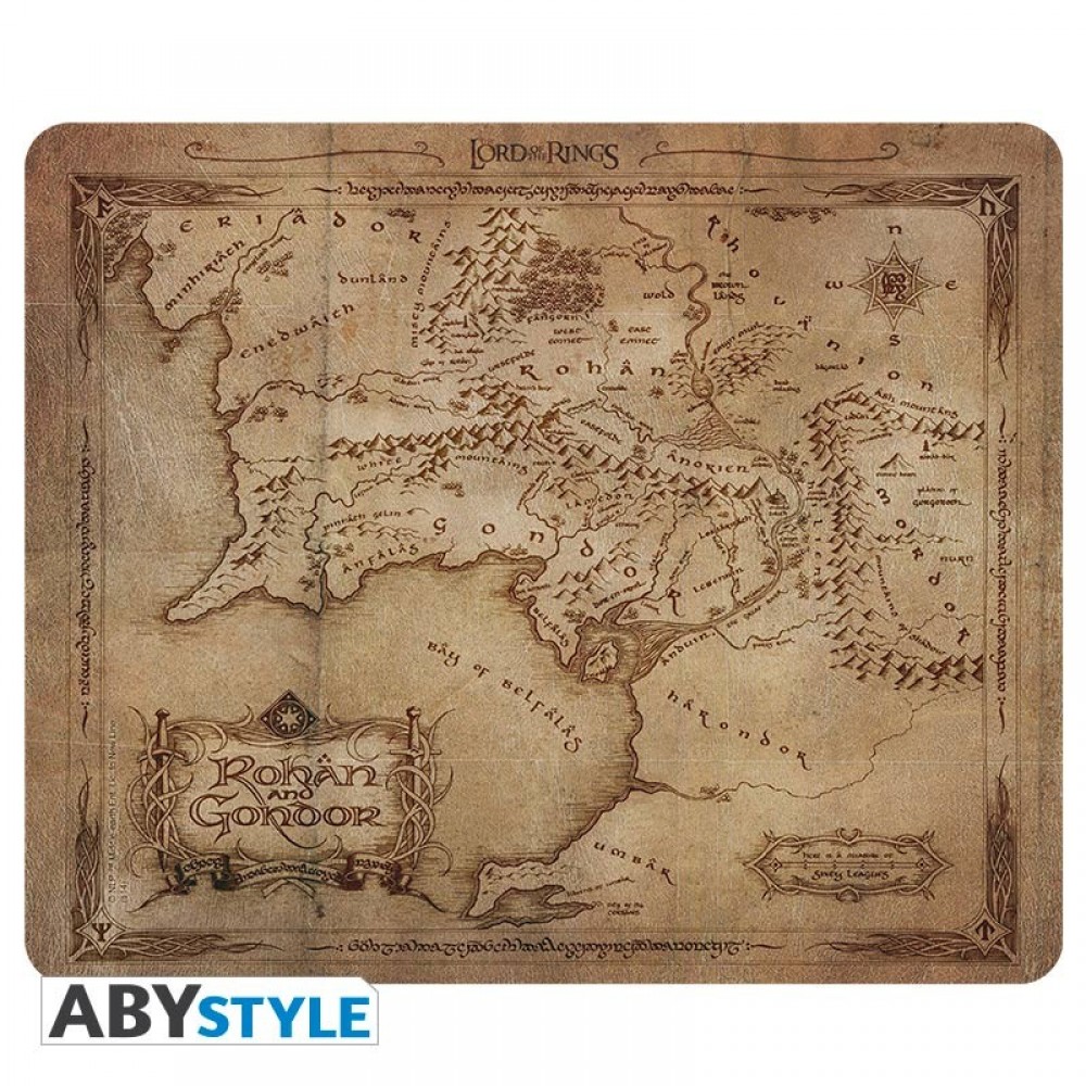 Lord Of The Rings Flexible mousepad - Rohan & Gondor map
