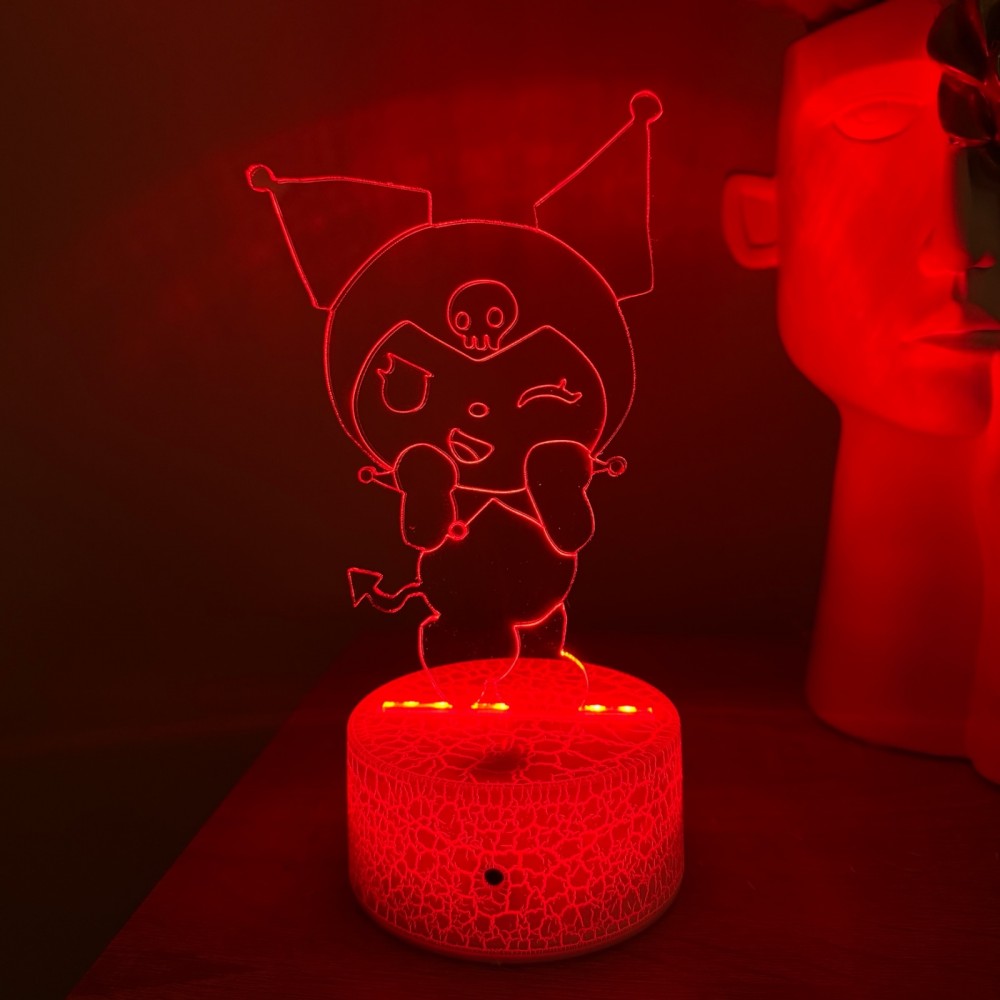 LED 3D Φωτιστικό Illusion Kuromi Sanrio