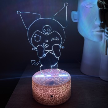 LED 3D Φωτιστικό Illusion Kuromi Sanrio