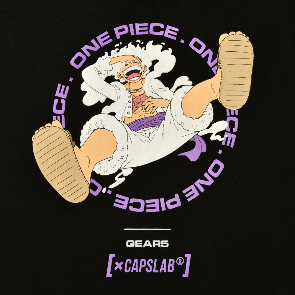 One Piece Monkey D. Luffy Gear 5 Tshirt x Capslab Black