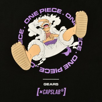 One Piece Monkey D. Luffy Gear 5 Tshirt x Capslab Black