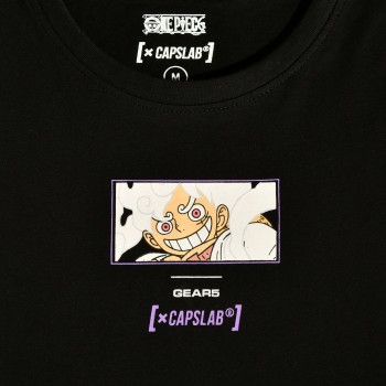 One Piece Monkey D. Luffy Gear 5 Tshirt x Capslab Black