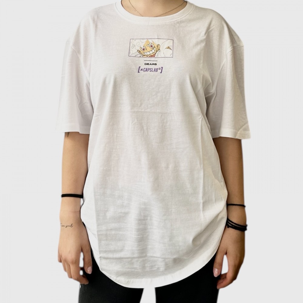 One Piece Monkey D. Luffy Gear 5 Tshirt x Capslab White