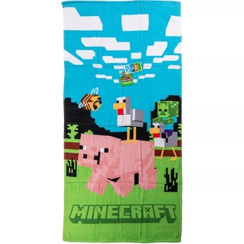 Minecraft Piggy Ride Πετσέτα Θαλάσσης 70x140cm