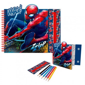 Spiderman Activity coloring book with removable case  