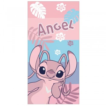 Πετσέτα Θαλάσσης Lilo & Stitch Pink 70x140cm (Fast dry)