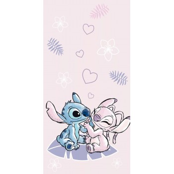 Πετσέτα ΘαλάσσηςDisney Lilo and Stitch Pink 70x140cm (cotton