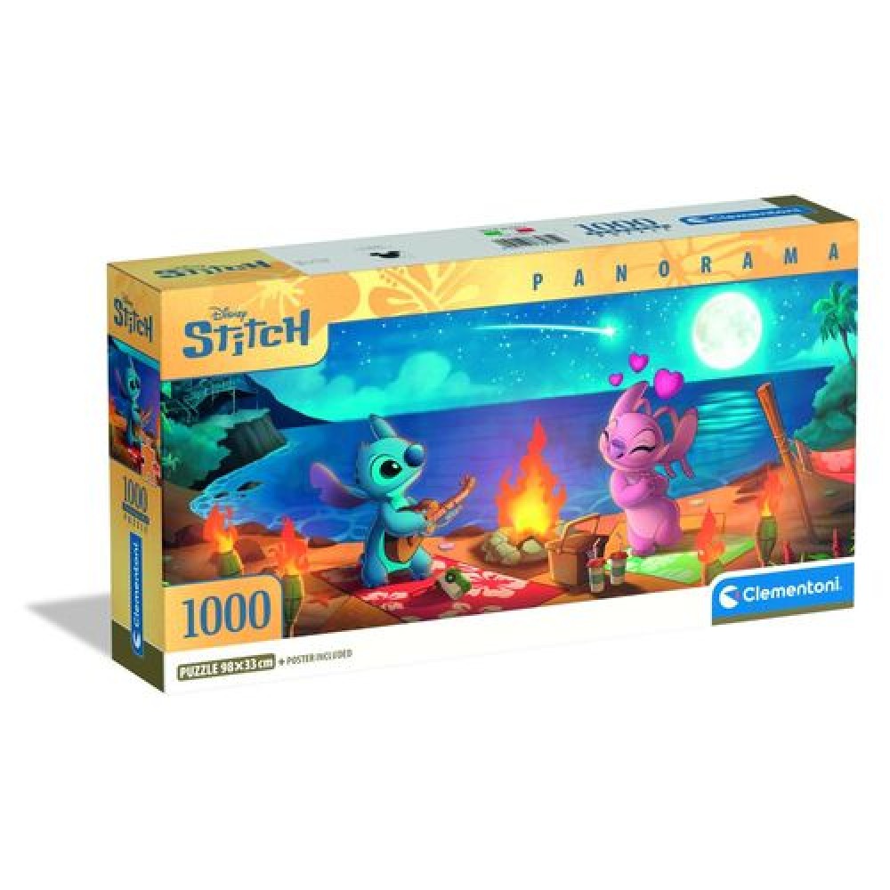 Disney Lilo and Stitch 1000-piece Panorama Compact Puzzle Clementoni
