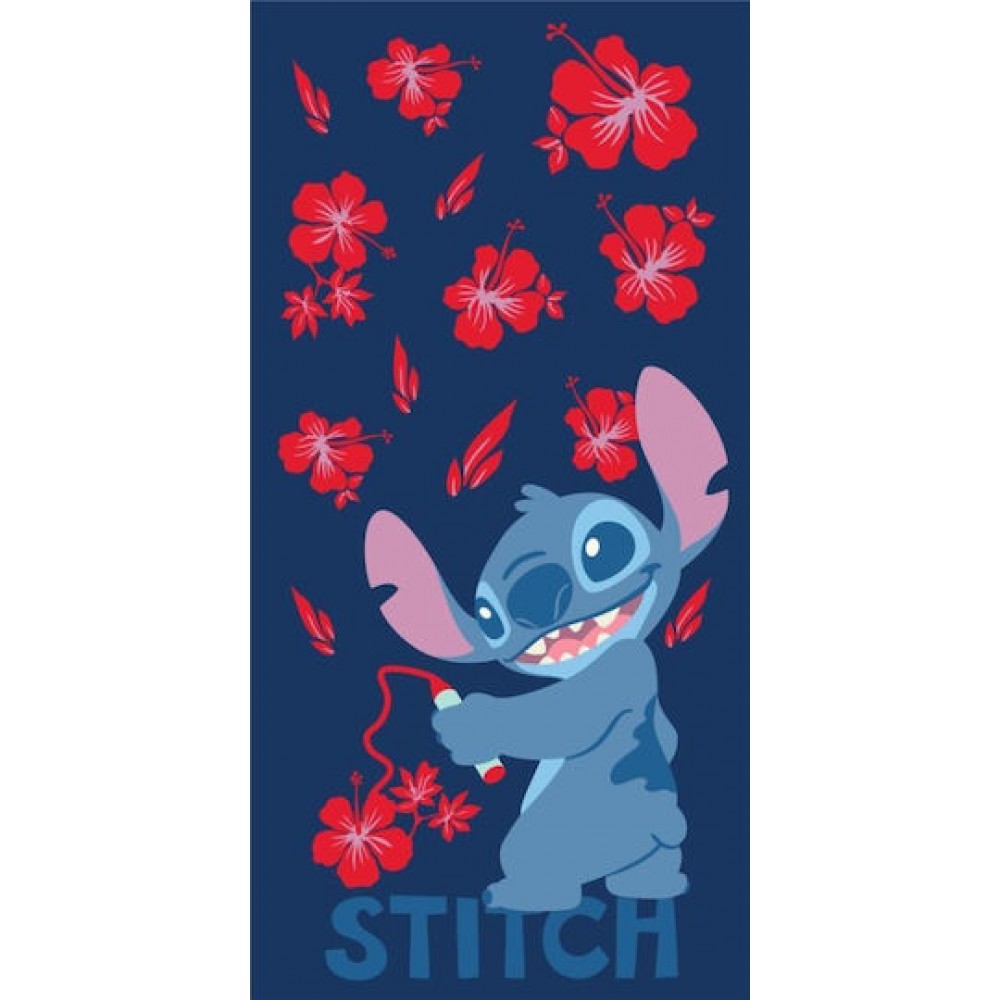 Πετσέτα Θαλάσσης Lilo & Stitch Flower Doodles 70x140cm