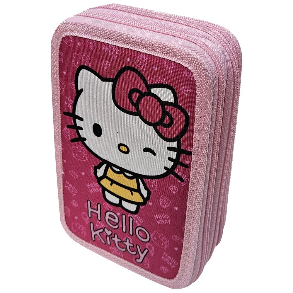 Hello Kitty Κασετίνα Γεμάτη με 3 Θήκες