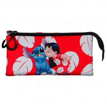 Disney Stitch Kiss Τριπλή Κασετίνα 