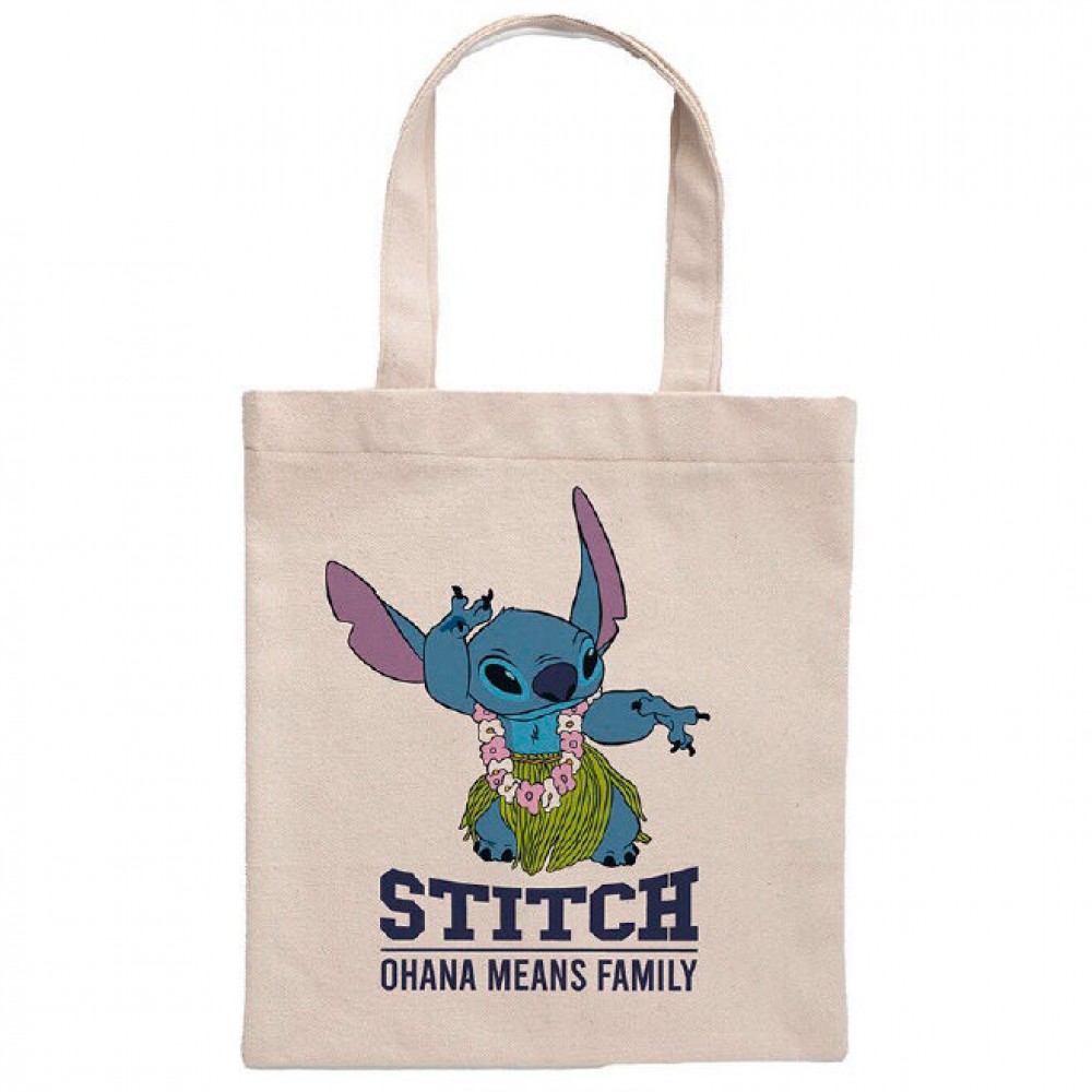 Disney Stitch Ohana Means Family shopping bag