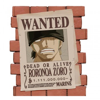 One Piece Wanted Zoro Κουμπαράς - Φιγούρα 16cm