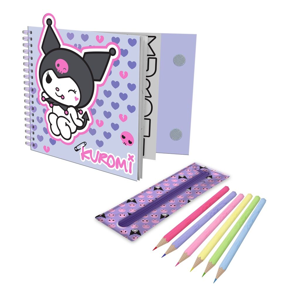 Sanrio Kuromi Activity coloring book with removable case  