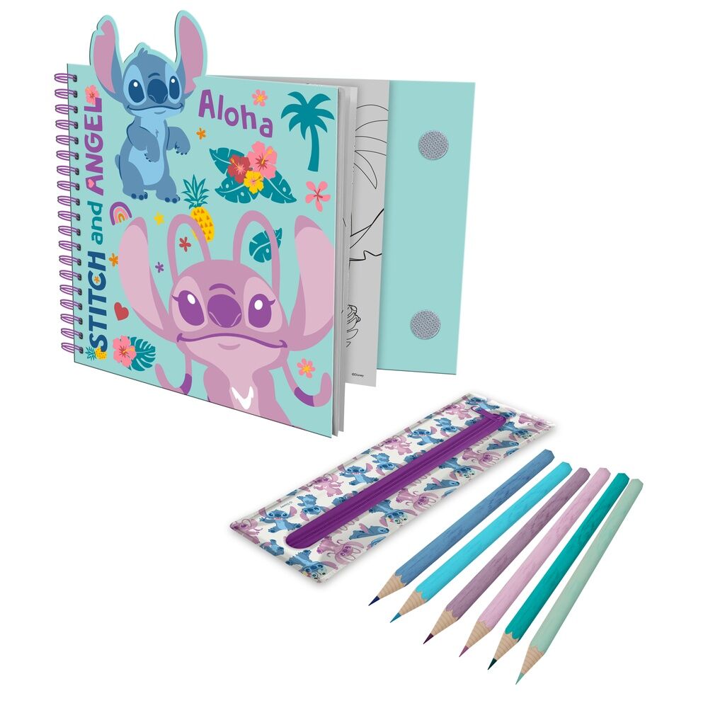 Disney Stitch Activity coloring book with removable case  