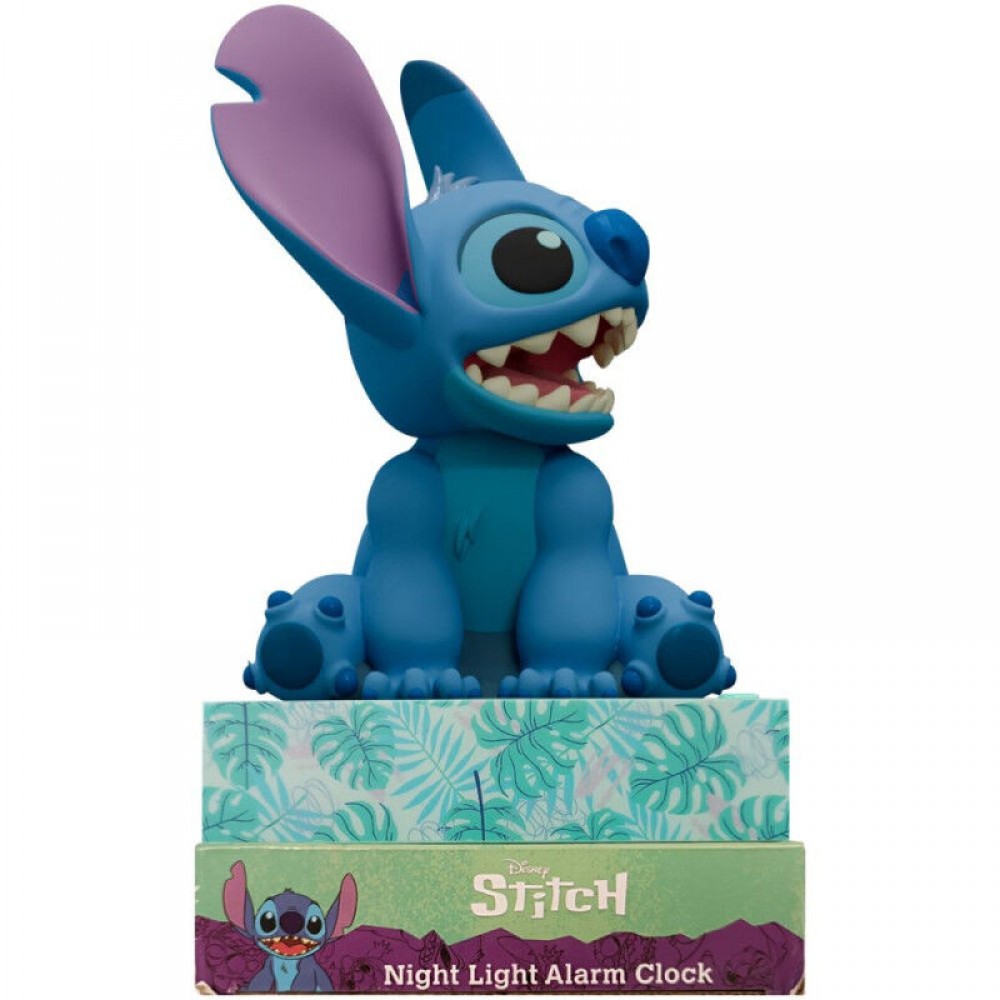 Disney Stitch 3D Lamp με Ξυπνητήρι