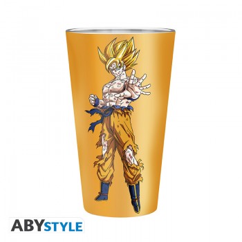 Dragon Ball Goku Saiyan Μεγάλο Γυάλινο Ποτήρι 400ml