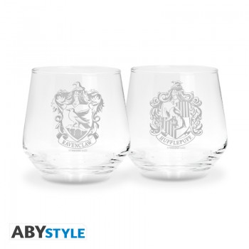 Harry Potter Σετ 2 Ποτήρια Ravenclaw & Hufflepuff 300ml