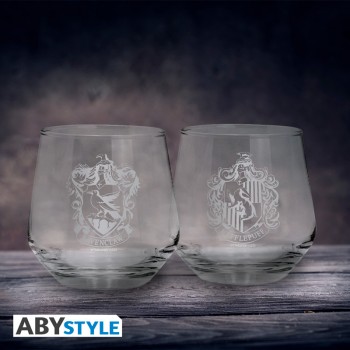 Harry Potter Σετ 2 Ποτήρια Ravenclaw & Hufflepuff 300ml
