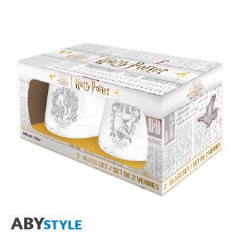 Harry Potter Σετ 2 Ποτήρια Ravenclaw & Hufflepuff 300ml
