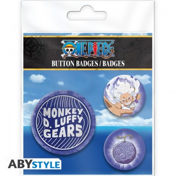 One Piece Luffy Gear 5th Σετ Badge Κονκάρδες