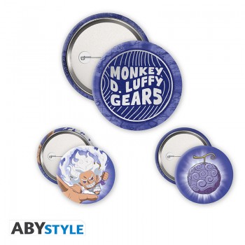One Piece Luffy Gear 5th Σετ Badge Κονκάρδες