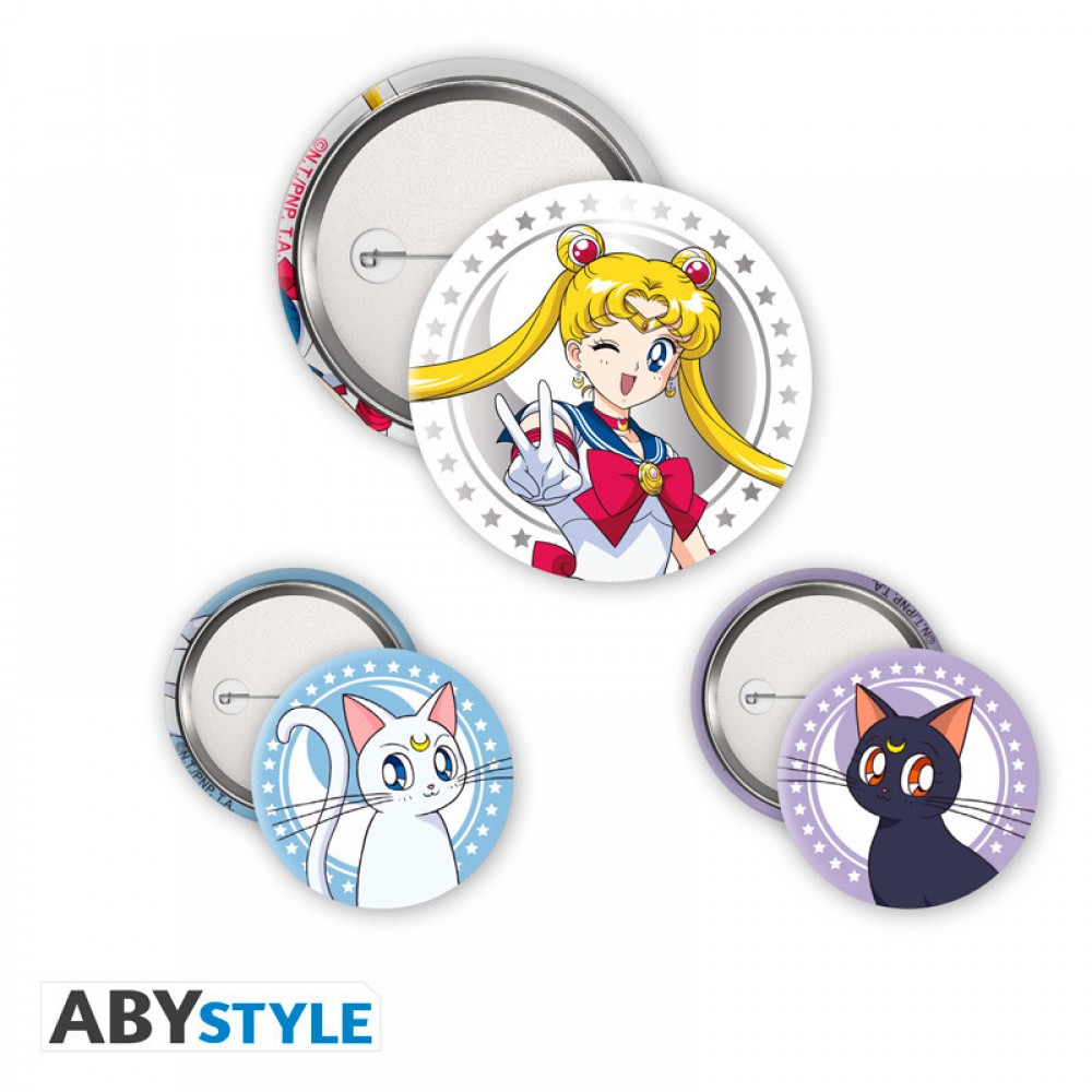 Sailor Moon Sailor Moon, Luna & Artemis badge Σετ Κονκάρδες Sailor Moon Sailor Moon, Luna & Artemis badge Σετ Κονκάρδες