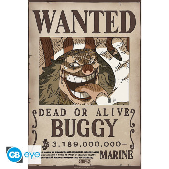 ONE PIECE Αφίσα-Poster Wanted Buggy Wano (52 x 38cm)