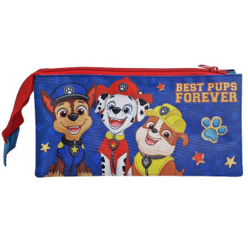 Κασετίνα Πλακέ 3 Θήκες με ένα Φερμουάρ Paw Patrol