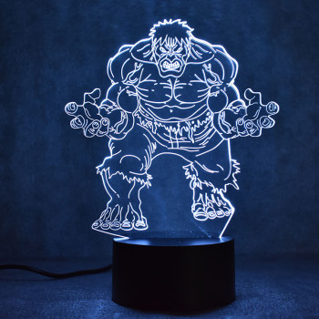 LED 3D Φωτιστικό Illusion Led Hulk