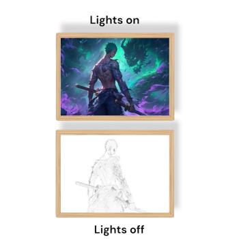 One Piece Roronoa Zoro Enma Φωτιζόμενη Κορνίζα LED
