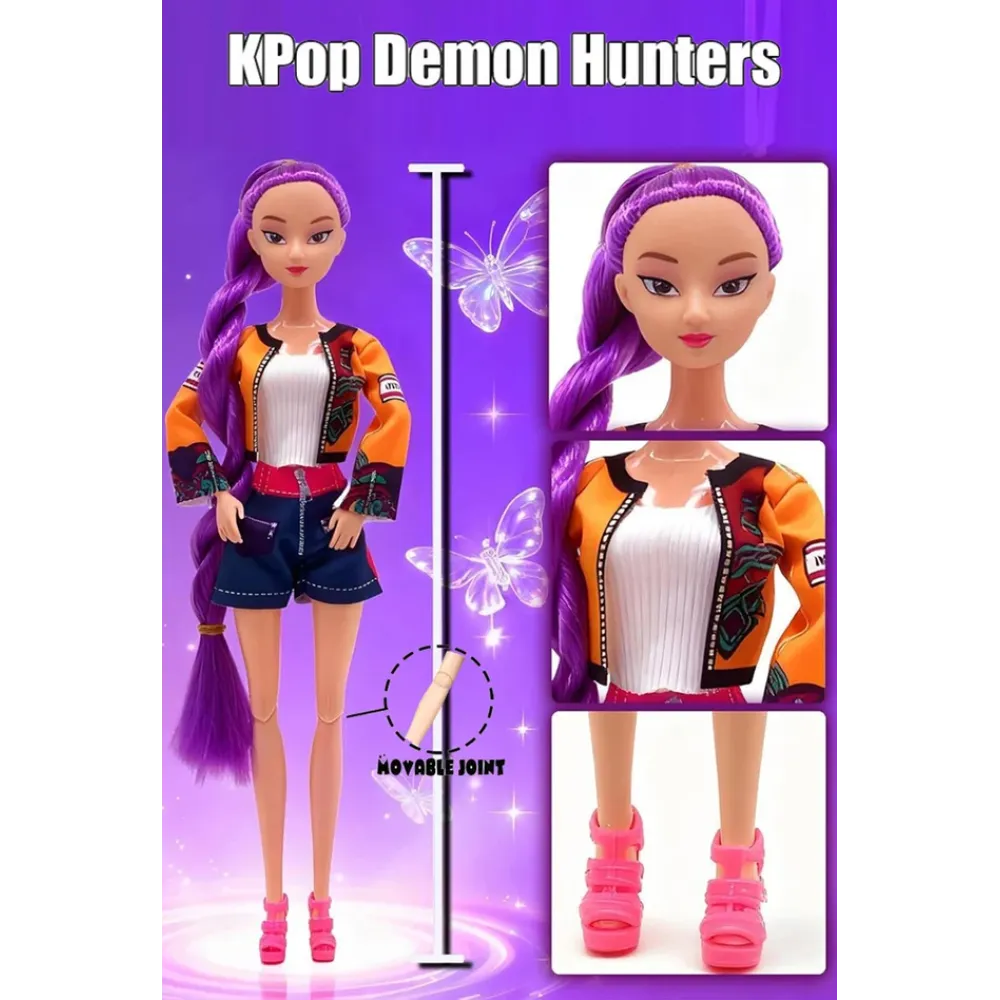 Kpop Demon Hunters Huntrix Κούκλα Rumi 30εκ Με Μουσική