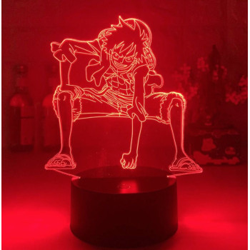LED 3D Φωτιστικό Illusion  Luffy One Piece