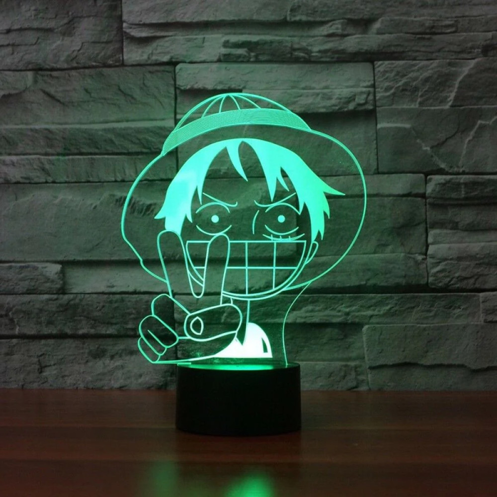 LED 3D Φωτιστικό Illusion  Luffy One Piece