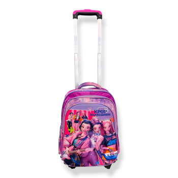 Kpop Demon Hunters Huntrix Trolley Τσάντα Δημοτικού 41cm