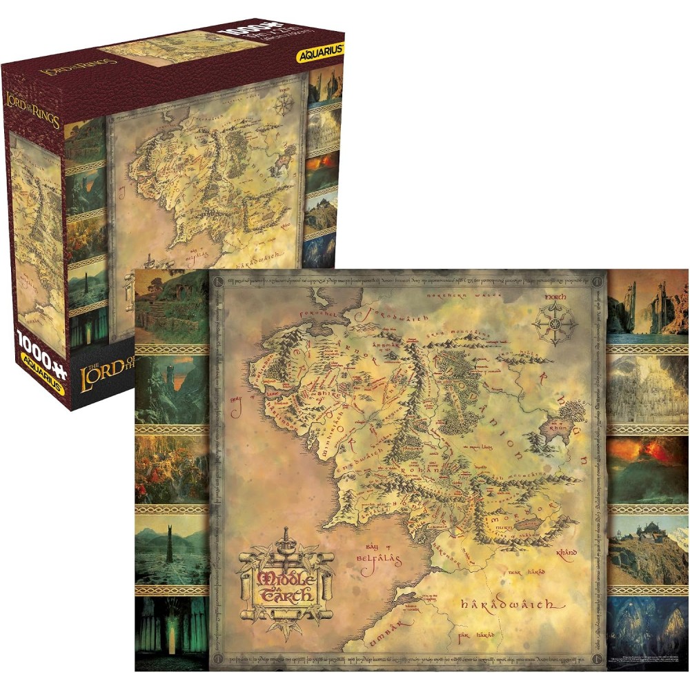 Lord of the Rings Jigsaw Puzzle Map 1000 pieces