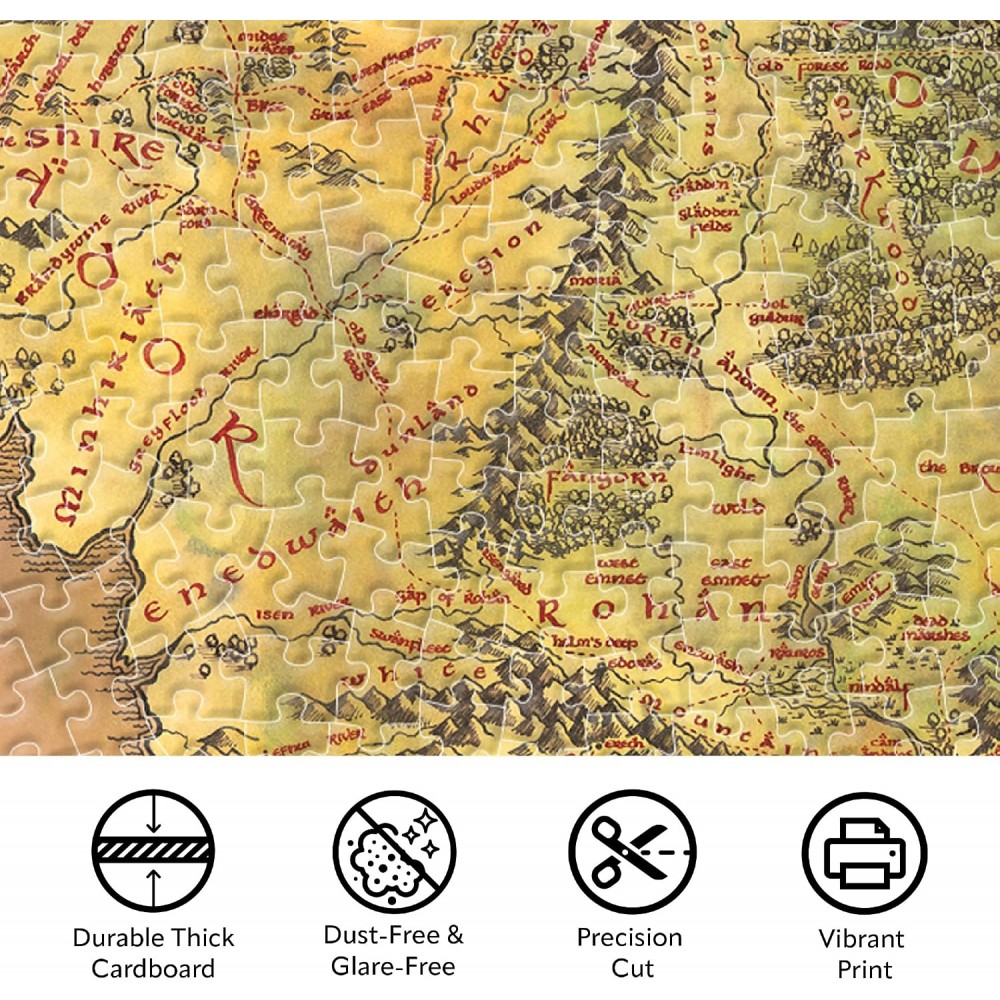 Lord of the Rings Jigsaw Puzzle Map 1000 pieces