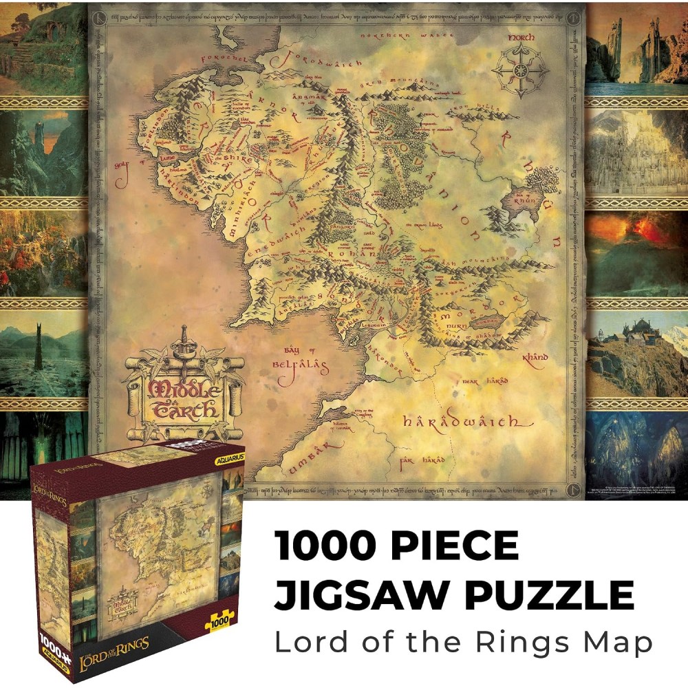 Lord of the Rings Jigsaw Puzzle Map 1000 pieces