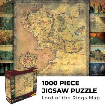 Lord of the Rings Jigsaw Puzzle Map 1000 pieces