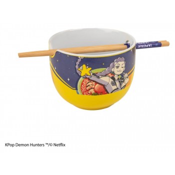KPop Demon Hunters Ramen Bowl with Chopsticks Rumi Superstar