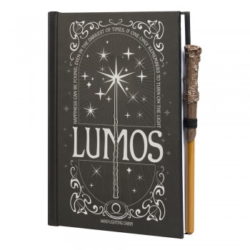 Harry Potter Lumos A5 premium led Notebook + Στυλό Σετ