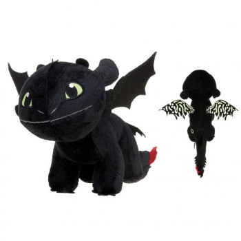 How To Train Your Dragon Toothless Λούτρινο που Λάμπει στο Σ