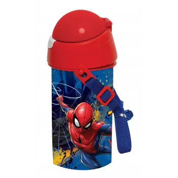 Marvel Spiderman Παγούρι Πλαστικό με καλαμάκι 500 ml
