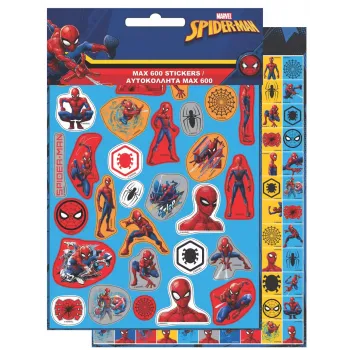 Marvel Spiderman Dark 600τμχ Σετ Αυτοκόλλητα