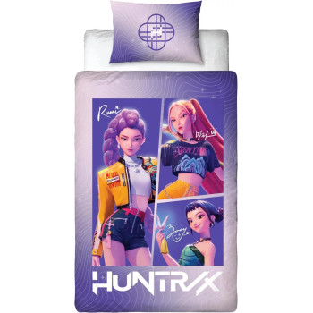 K-pop Demon Hunters Saja Boys Διπλής Όψης Σετ Παπλωματοθήκη 140x200cm + Μαξιλαροθήκη 70x90 cm