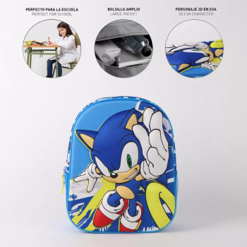 Sonic the Hedgehog Power Run 3D Τσάντα Νηπίου 30cm