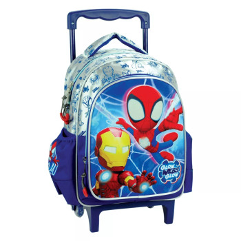 Marvel Spiderman Spidey Glow Τσάντα Νηπιαγωγείου Trolley 30 